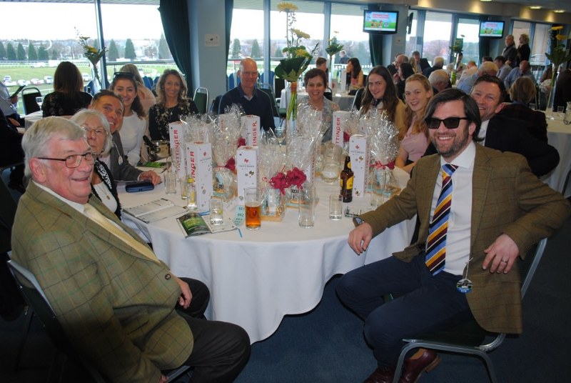Horse racing owners enjoying Hambleton's Doncaster owners’ day