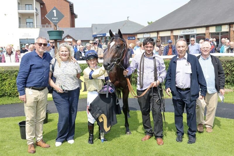 Dapper Charm owners after winning at Carlisle.
