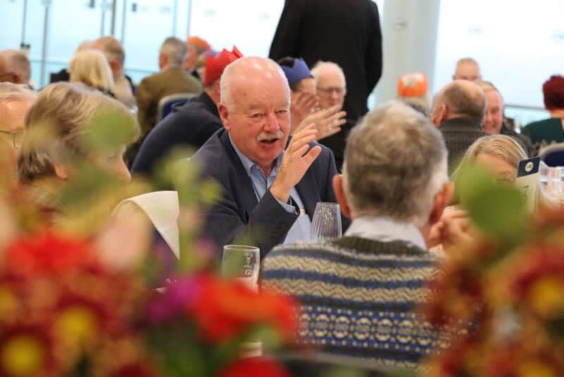 Owners enjoying lunch at a Hambleton Christmas social event.