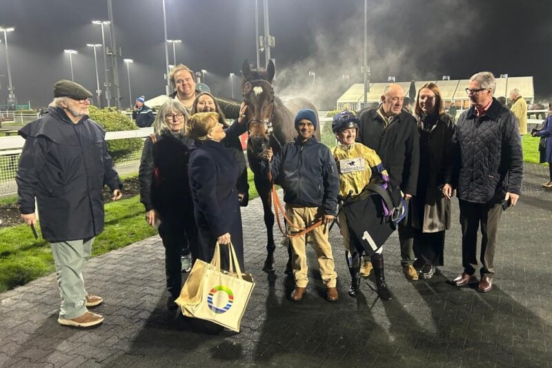 Hambleton Racing owners with their winning horse Elements Of Fire.