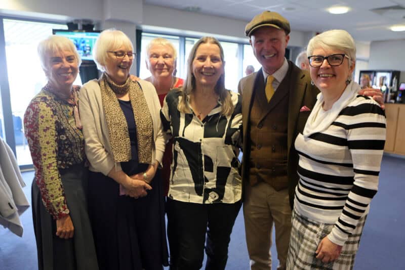 Hambleton Racing owners with Luke Harvey at Doncaster Owners Day