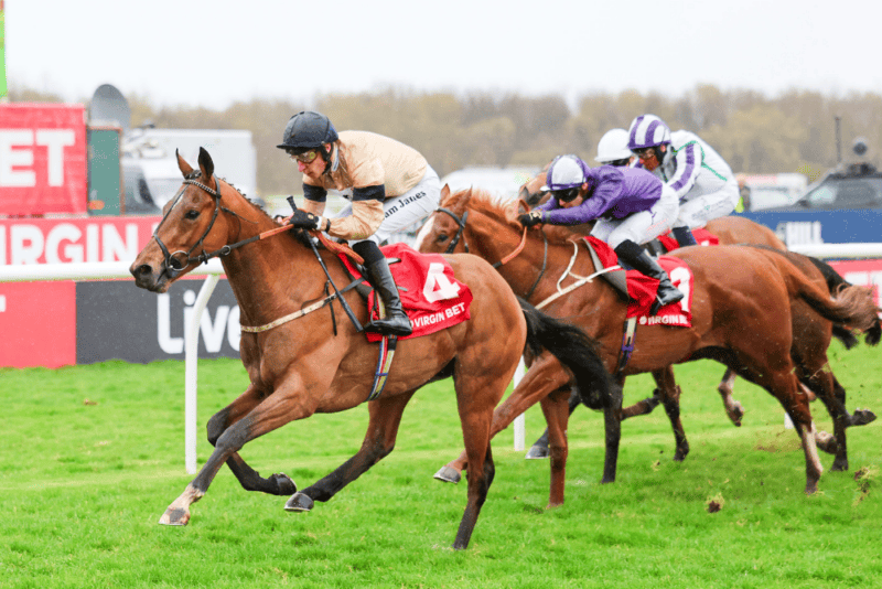 Sam James wins aboard Strength Of Spirit at Musselburgh racecourse.