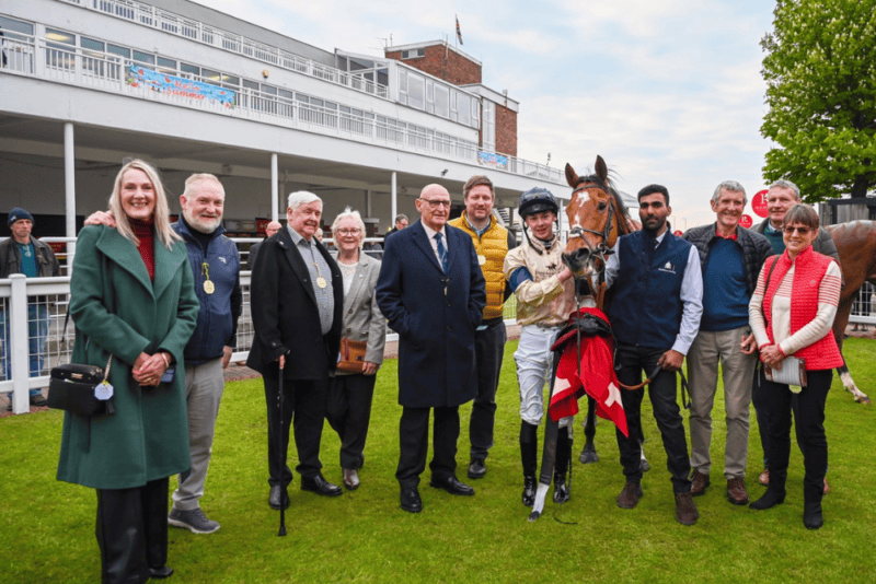 Winning owners with Lord Capulet at Redcar.
