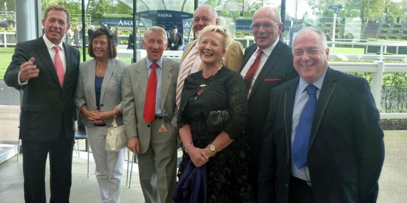 Derek Thompson with racehorse owners from Hambleton